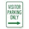 Signmission Reserved Parking Sign Visitor Parking On Heavy-Gauge Aluminum Sign, 12" x 18", A-1218-23020 A-1218-23020 - alternate 1